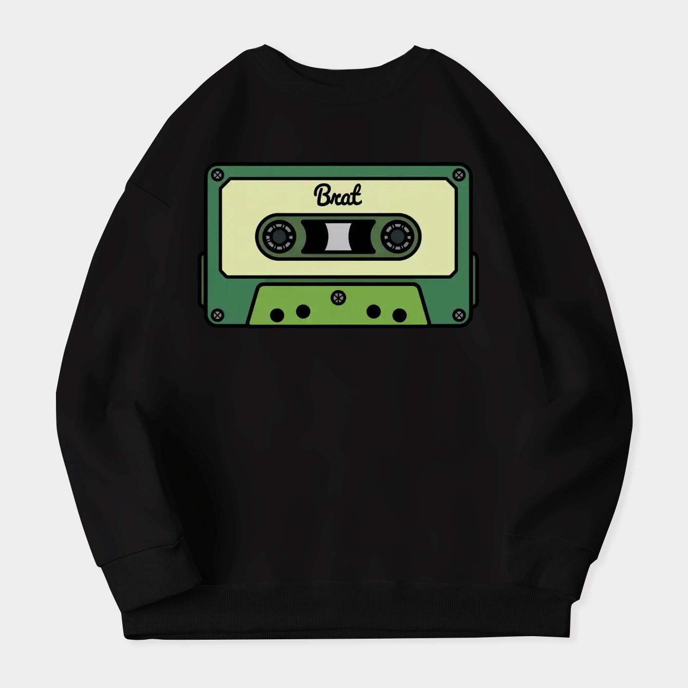 brat cassette Women's Crewneck Sweatshirt