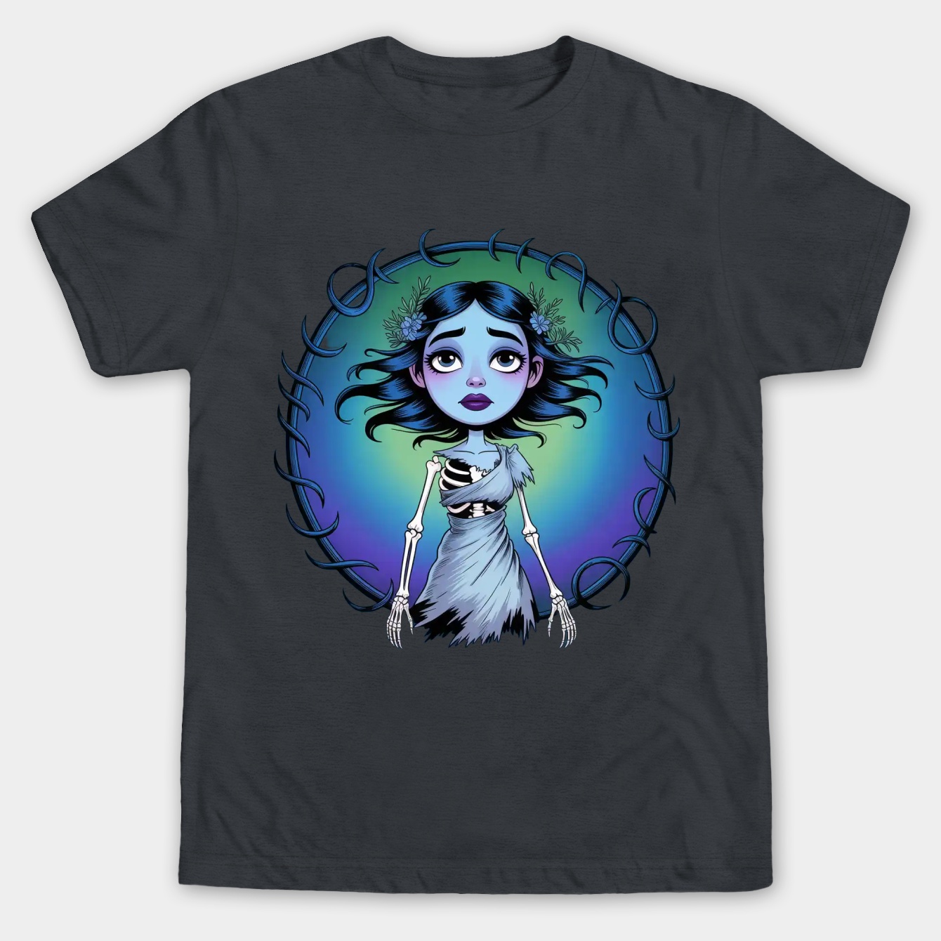 Emily Gothic Portrait Men's Big & Tall T-shirt