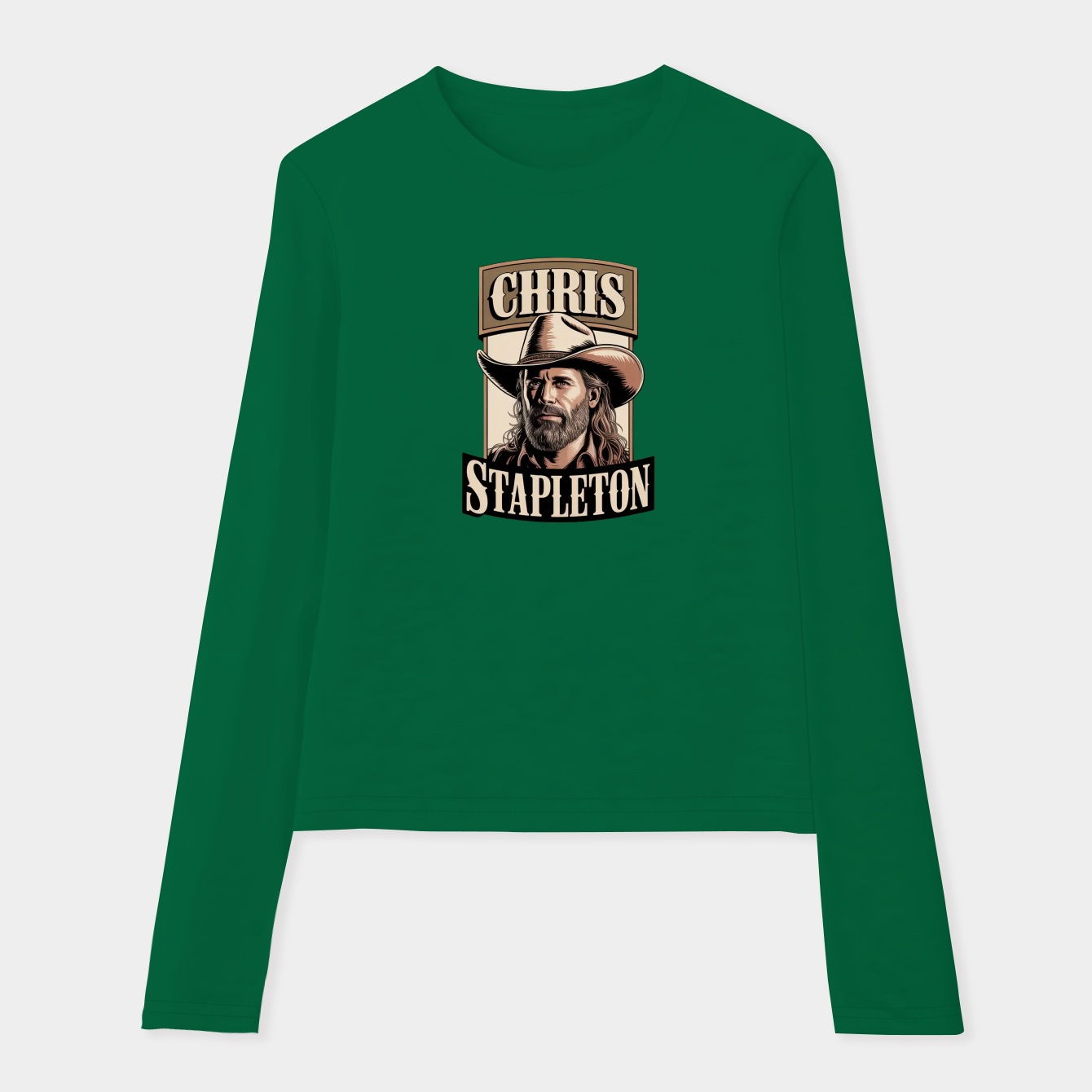 Chris Stapleton Portrait Design Women's Soft Long Sleeve T-Shirt