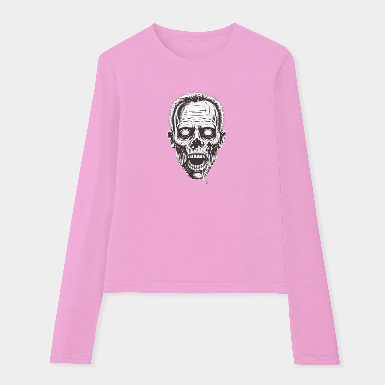 Zombie Head Women's Soft Long Sleeve T-Shirt