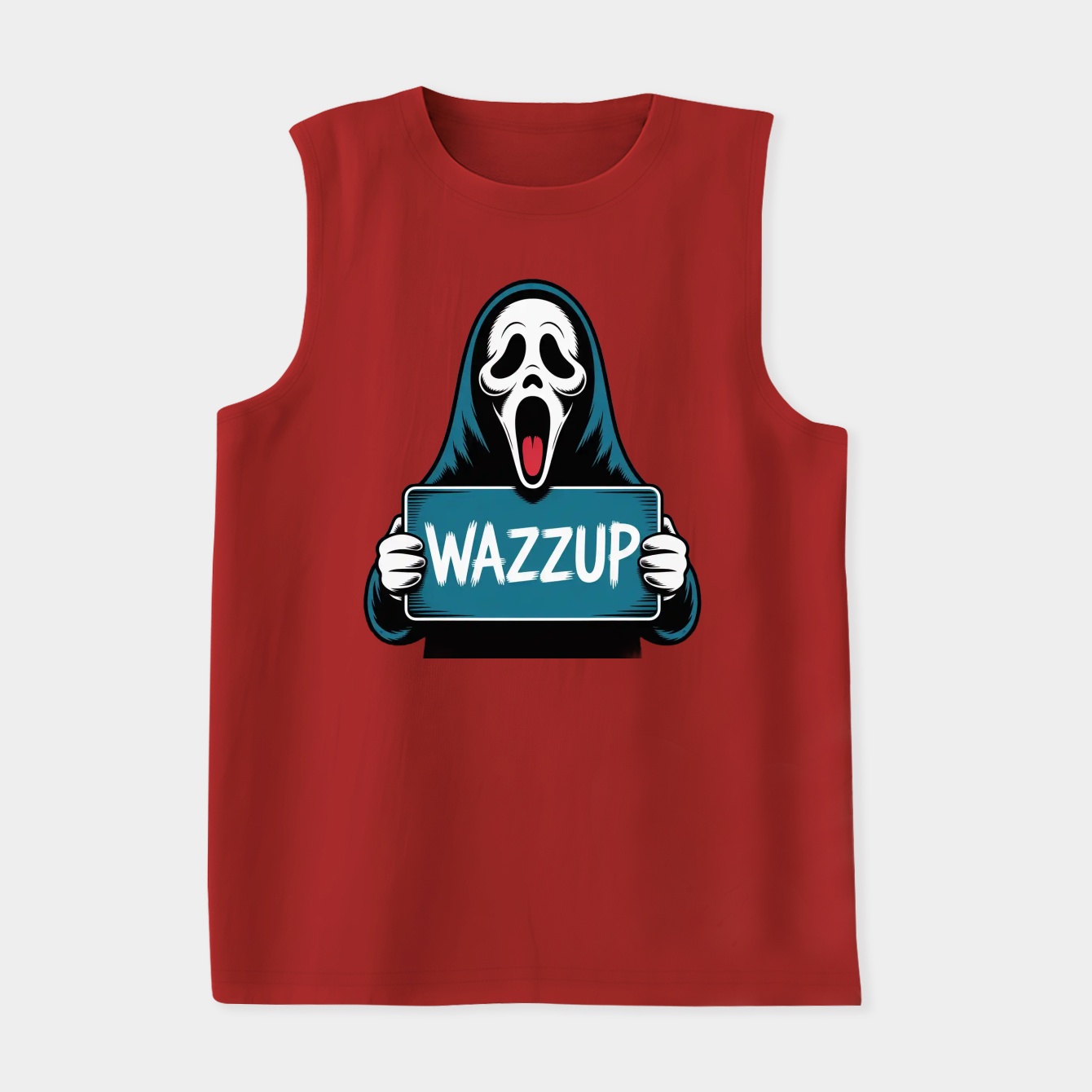 Ghost face wazzup Women's Soft Tank Top