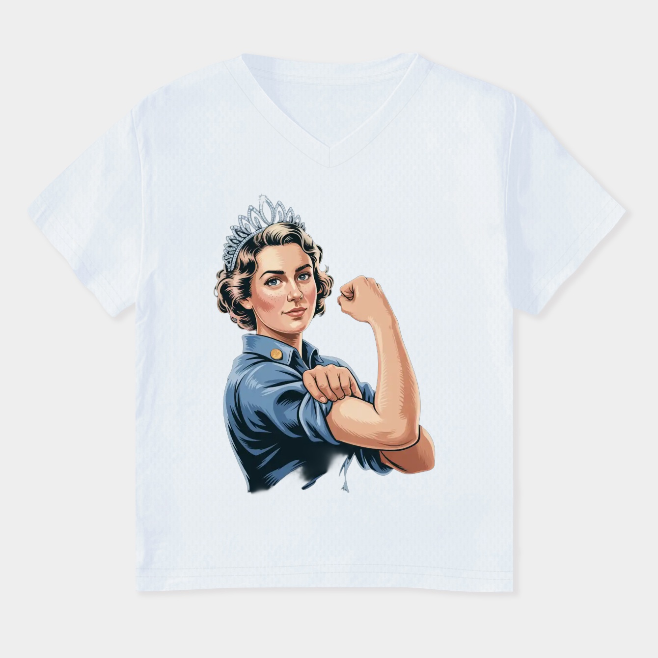 Lizzie the Riveter Women's Plus Size V-Neck T-Shirt