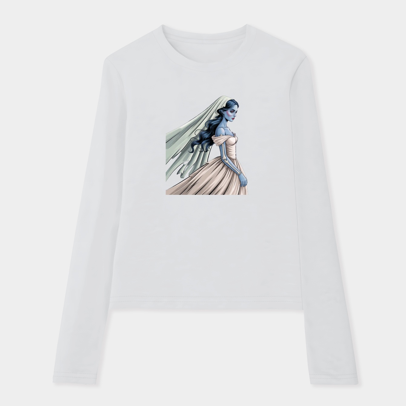 Corpse Bride Gothic Bride Portrait Women's Soft Long Sleeve T-Shirt