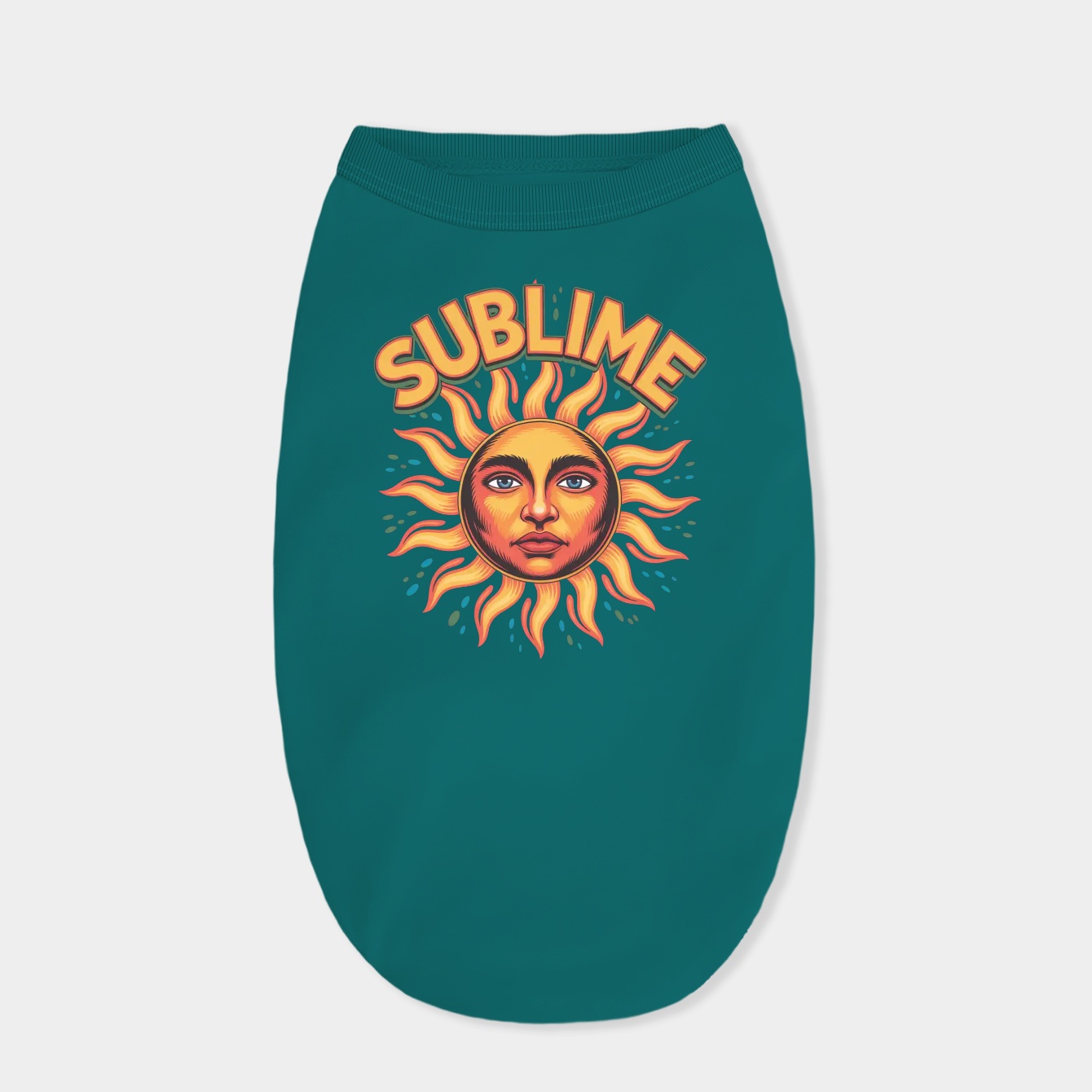 sublime psychedelic sun face Dog Shirt