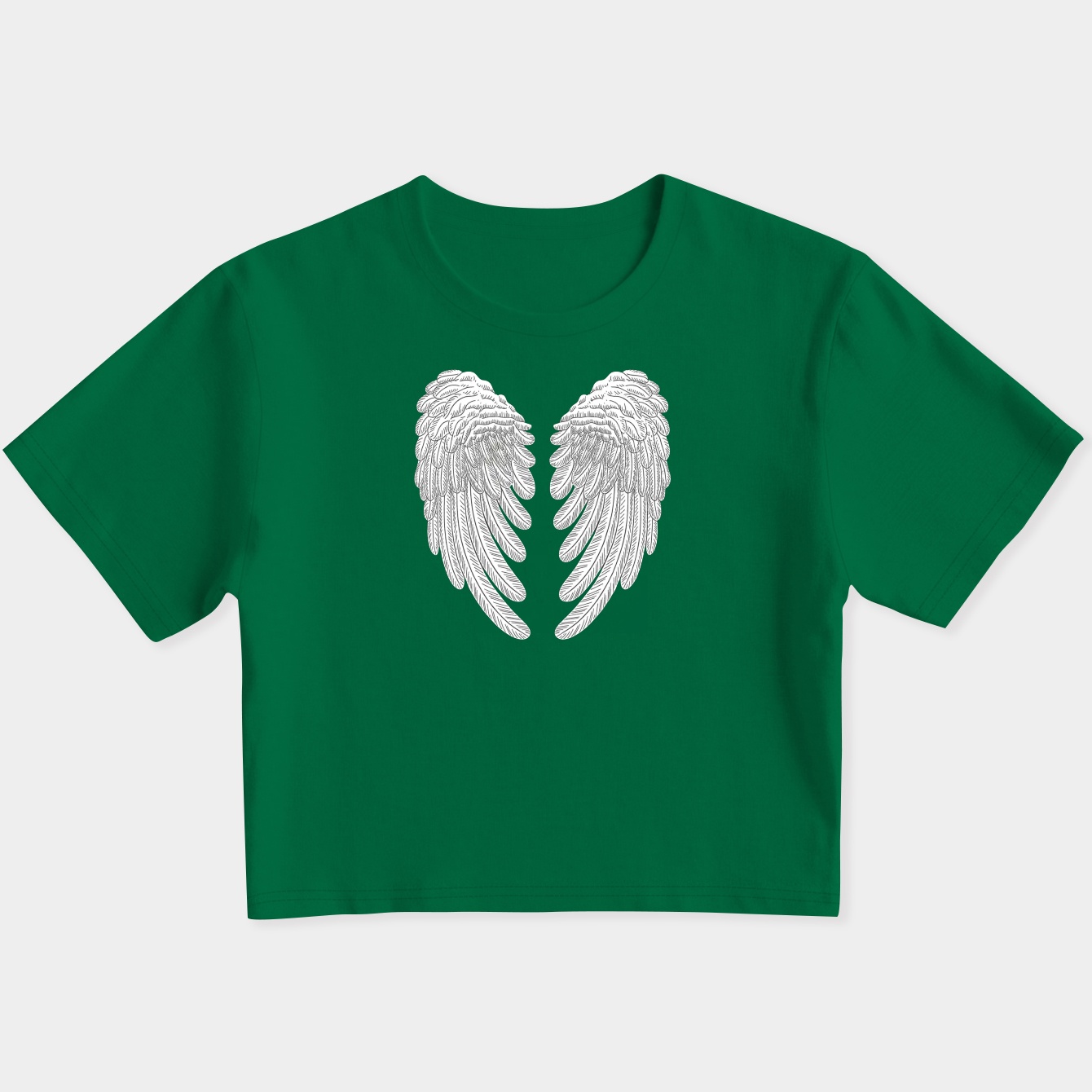 Dixon Wings Feathered Design Women's Slim Fit Baby Tee