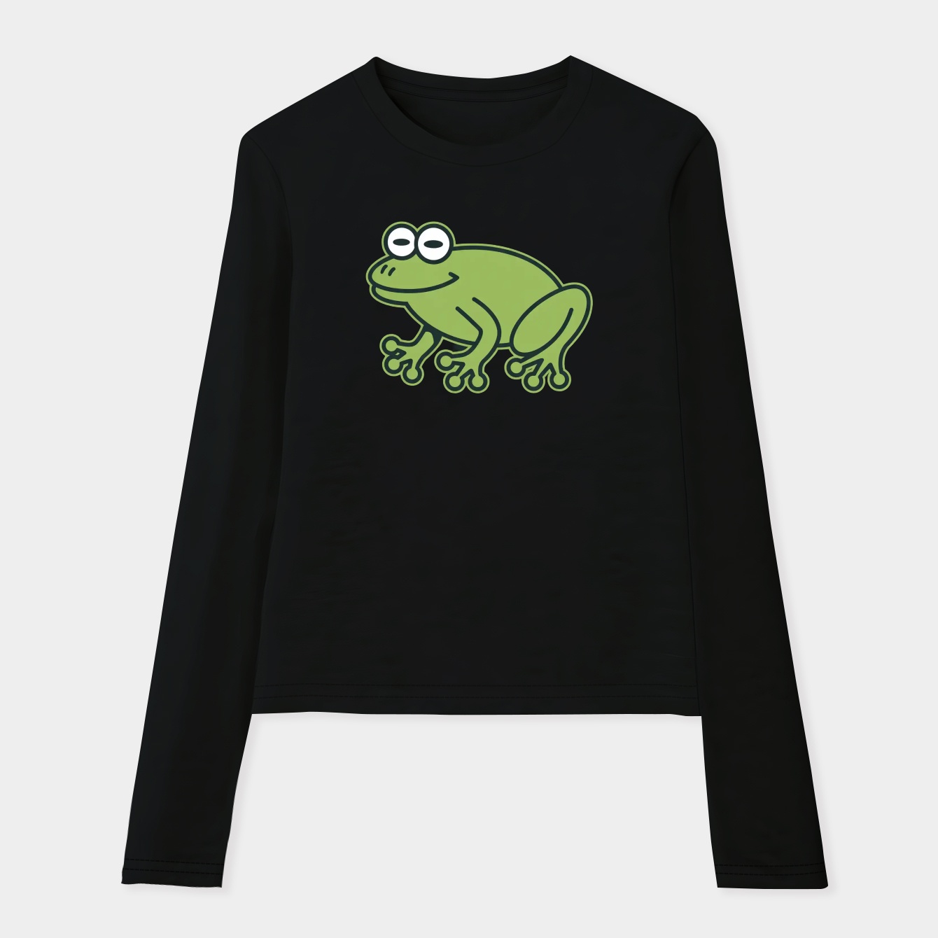 frog with butt Women's Soft Long Sleeve T-Shirt