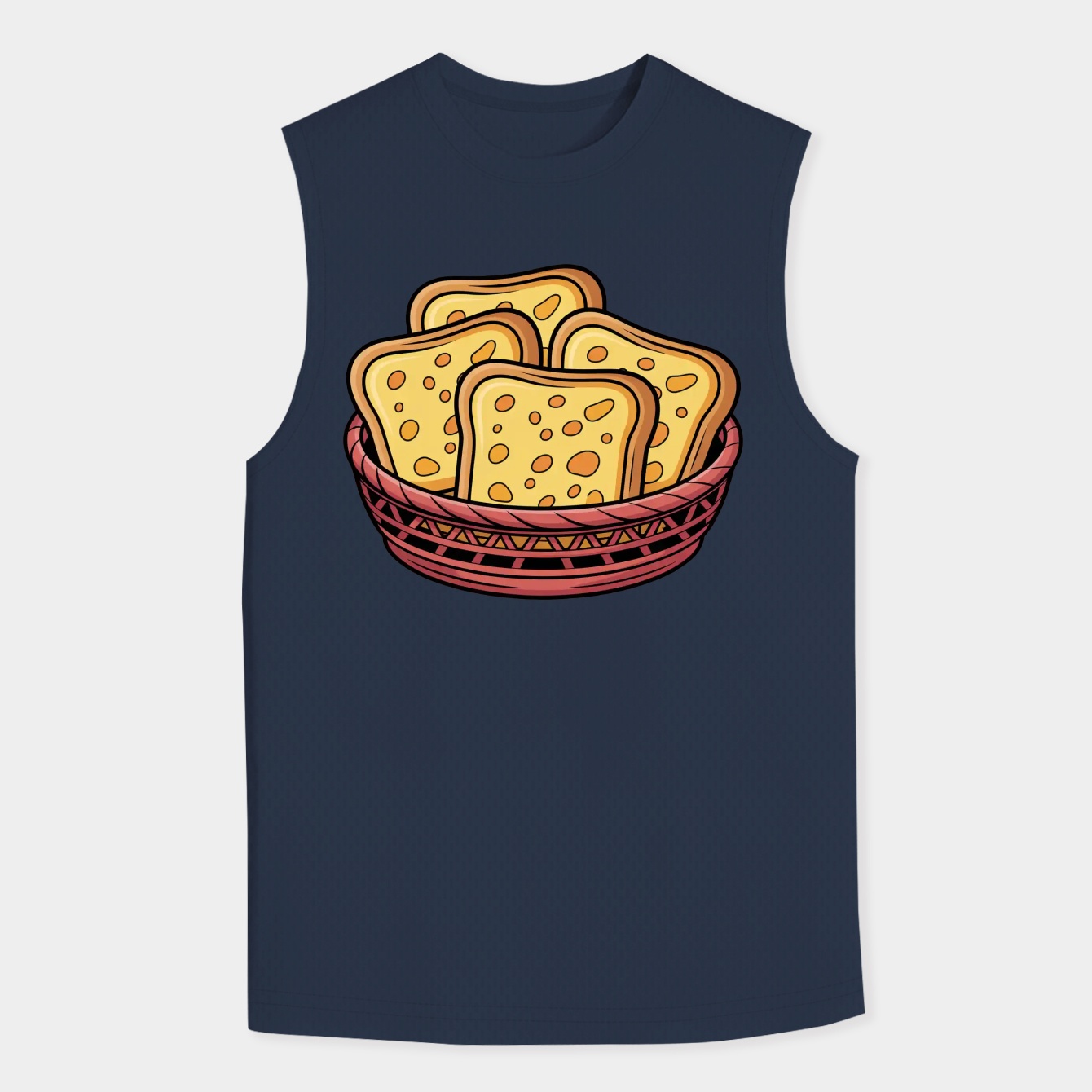 Cheese Bread Pattern Men's Tank Top