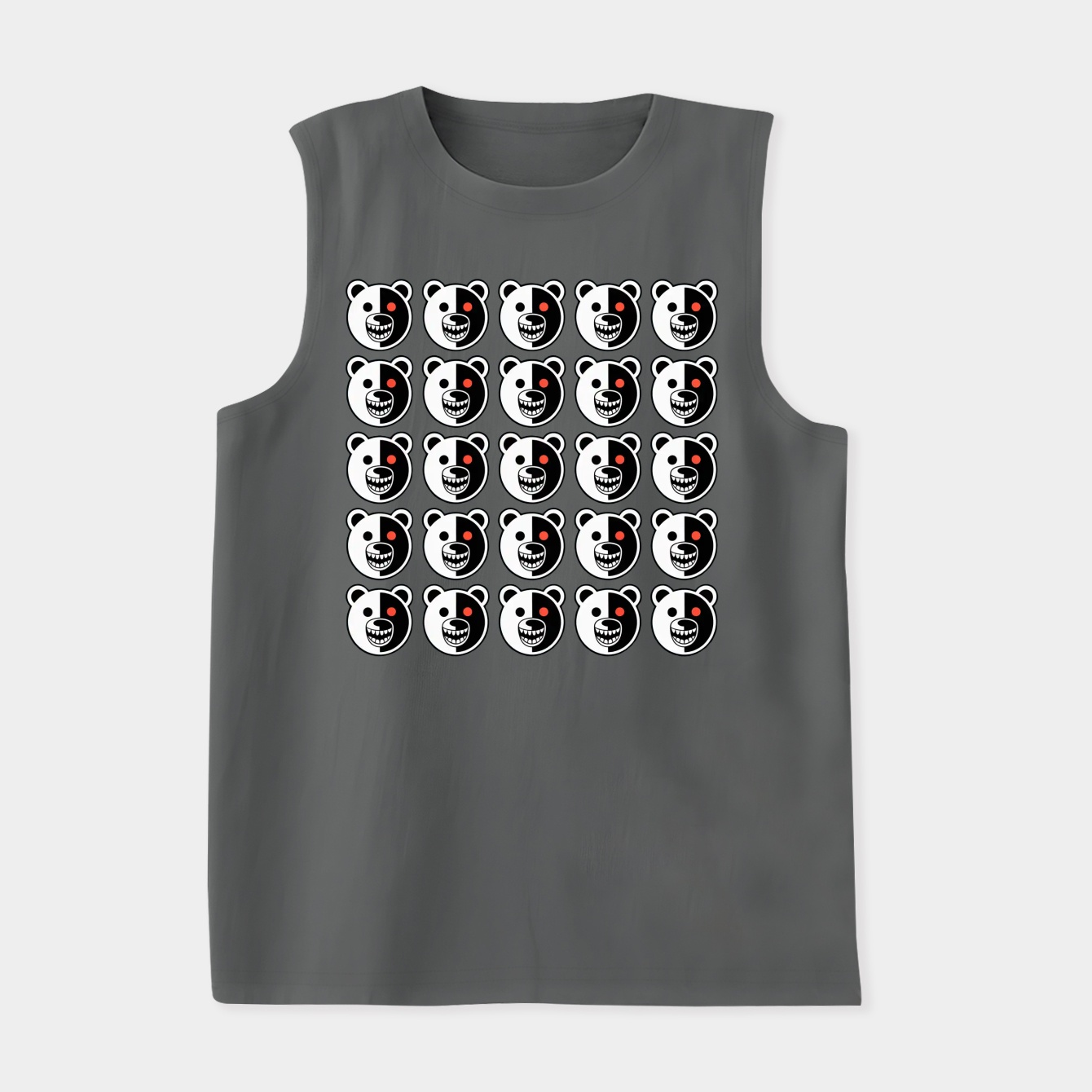 Monokuma Bear Face Pattern Women's Soft Tank Top