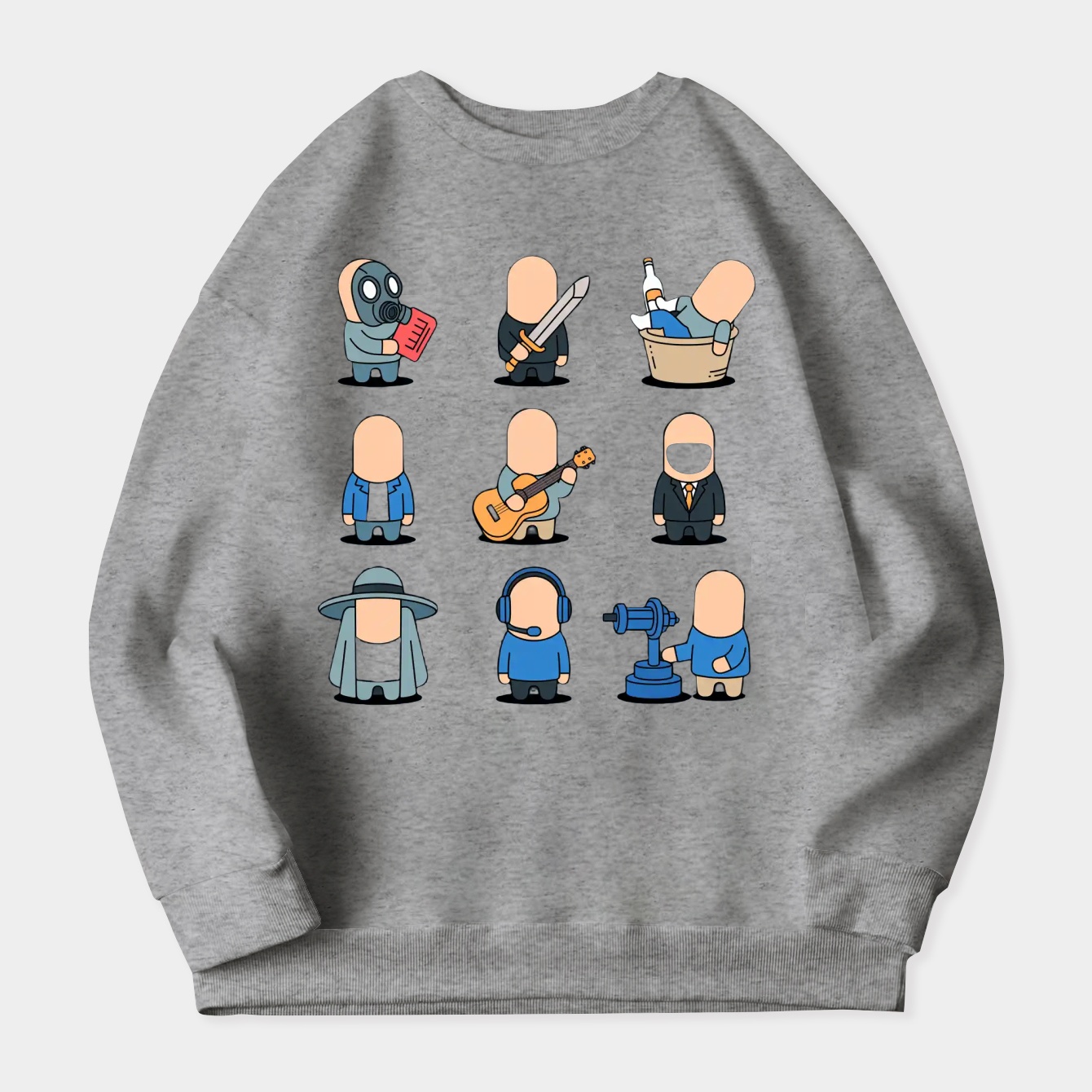 TF2 mercs BLU TEAM Women's Crewneck Sweatshirt