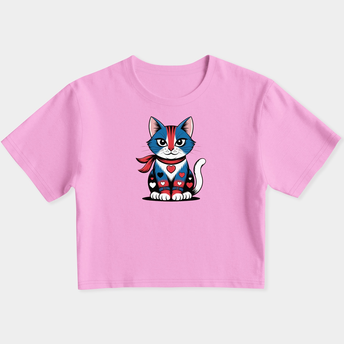 Harley The Cat, Ruby Red Women's Slim Fit Baby Tee