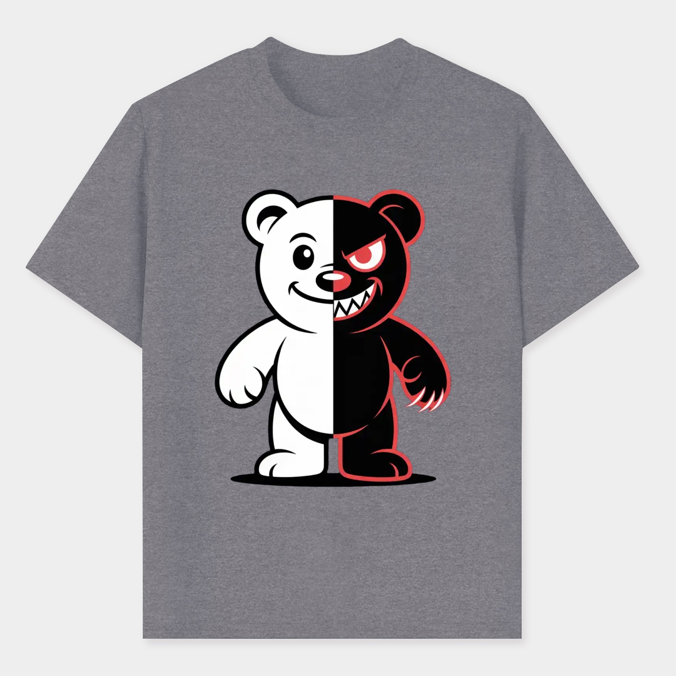 Monokuma Bear Split Design Men's T-Shirt