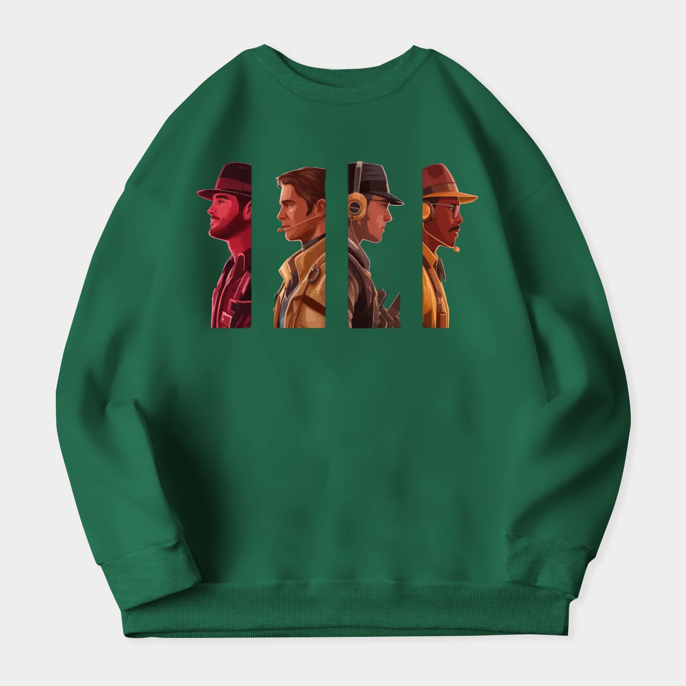 Team Fortress 2 Dramatic Class Silhouettes Women's Crewneck Sweatshirt