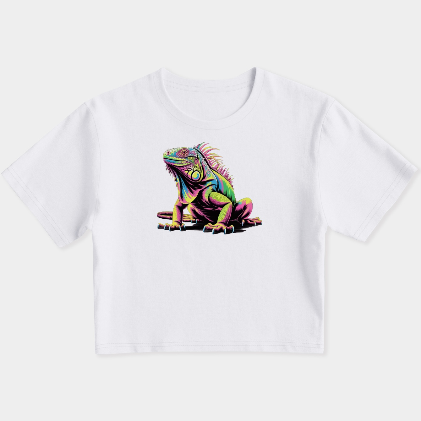 Psychedelic Iguana Women's Slim Fit Baby Tee