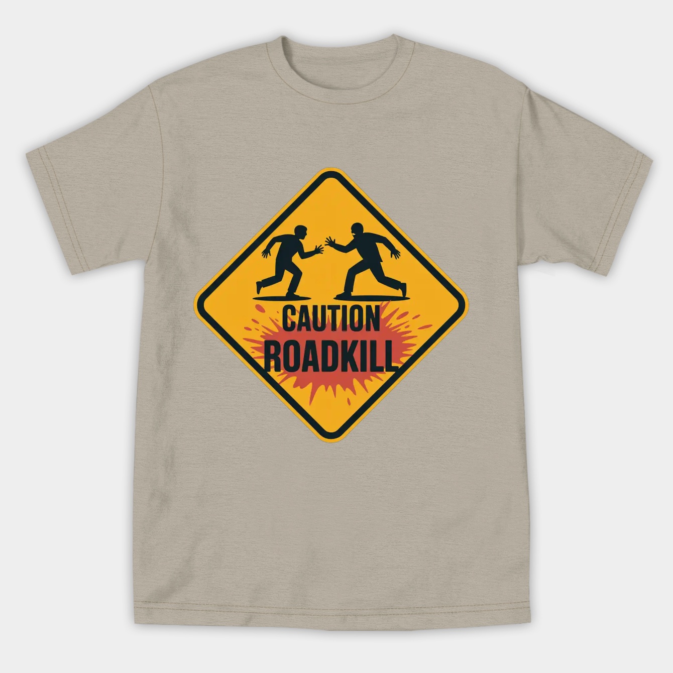 Walkers Roadsign Caution Warning Women's Athletic Performance T-Shirt