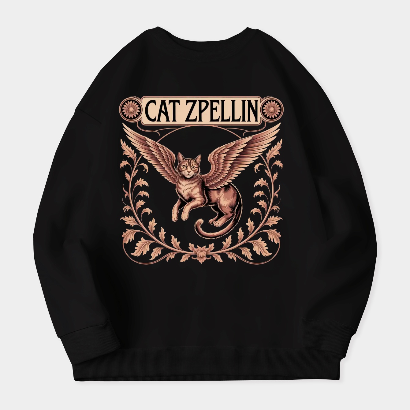 Cat Zpellin Women's Crewneck Sweatshirt