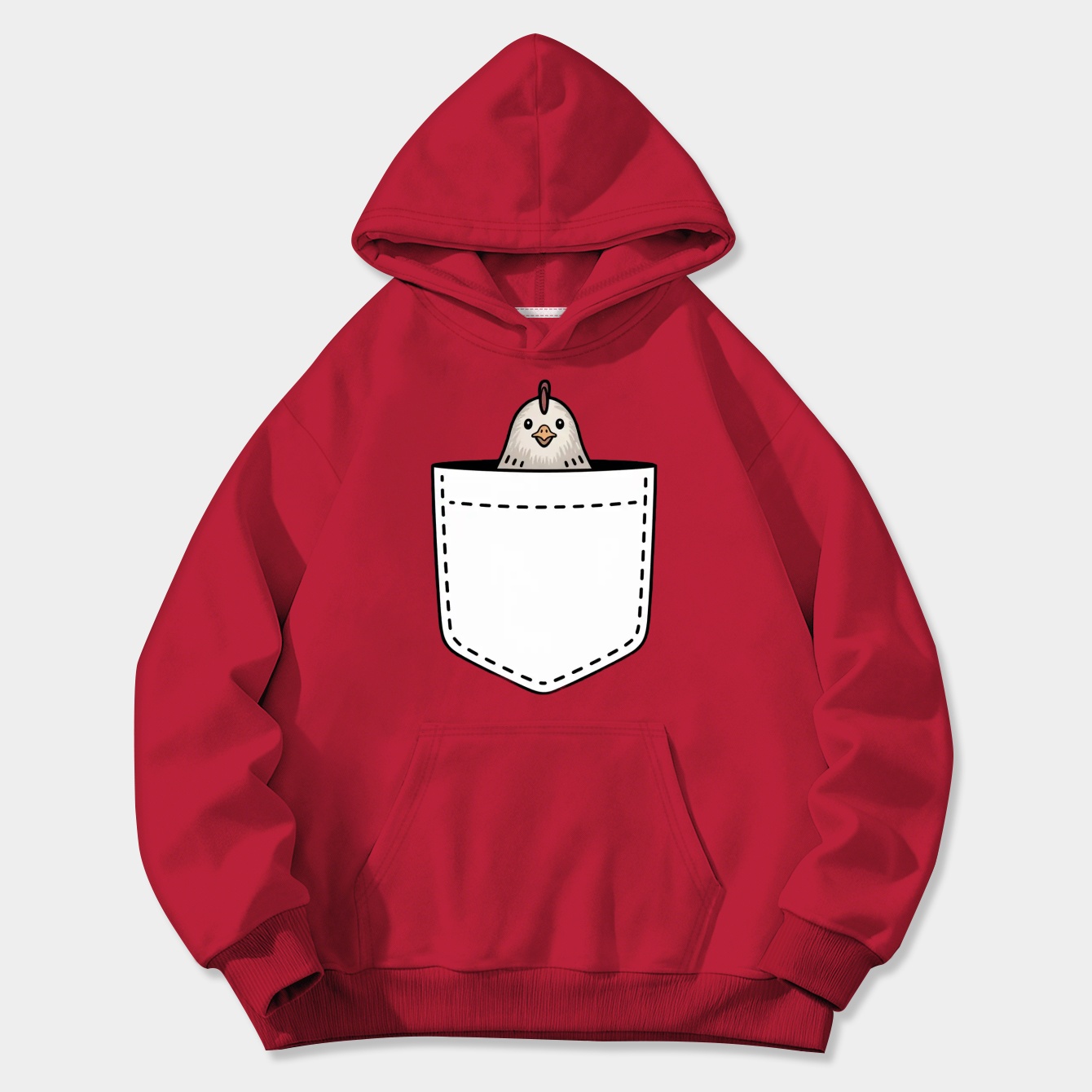 Pocket Bin Chicken Women's Plus Size Hoodie