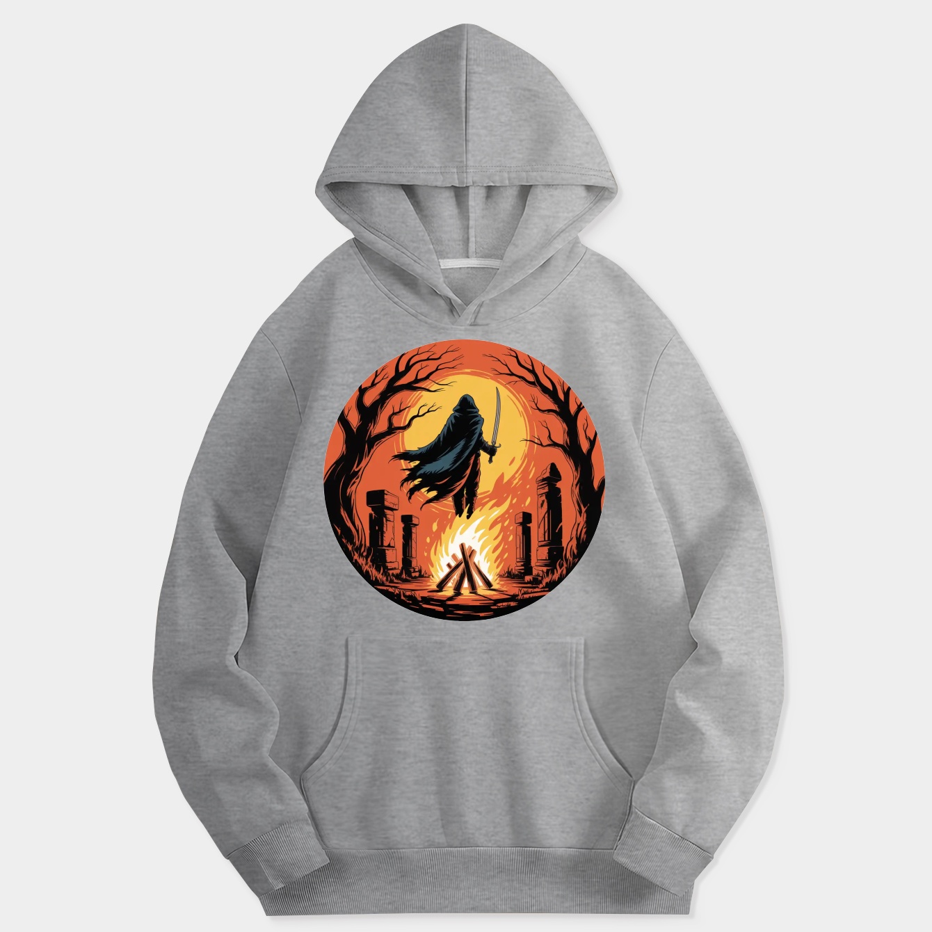 elden ring bonfire silhouette Women's Hoodie
