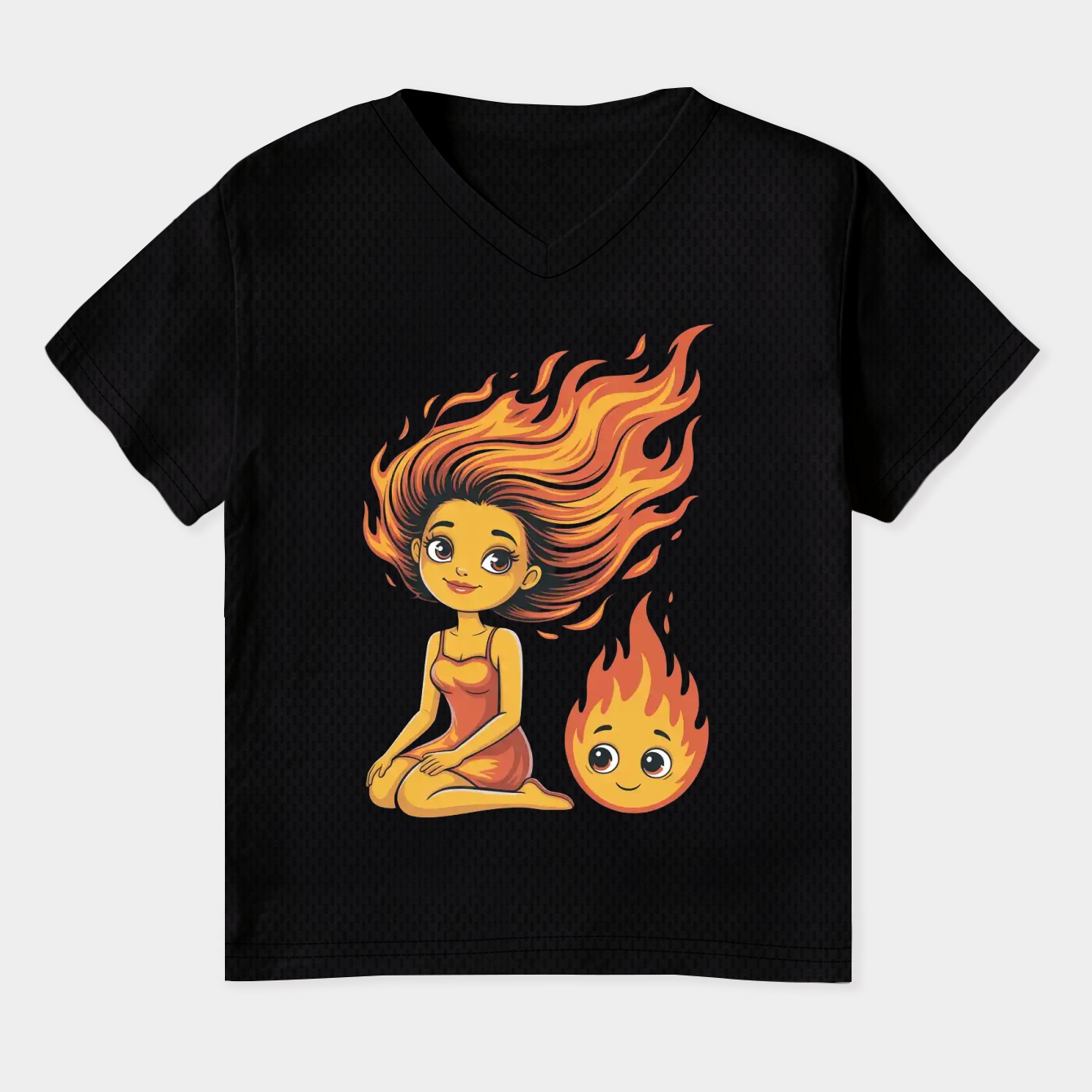 Flame Princess 2 Women's Plus Size V-Neck T-Shirt