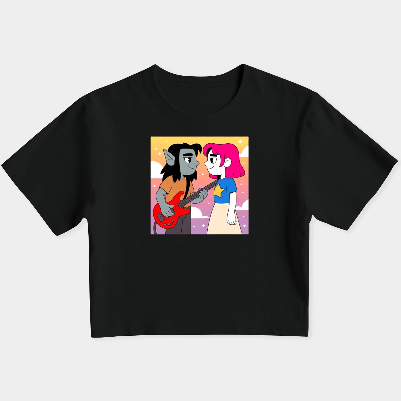 Marcy Vampire and Bubblegum Women's Slim Fit Baby Tee