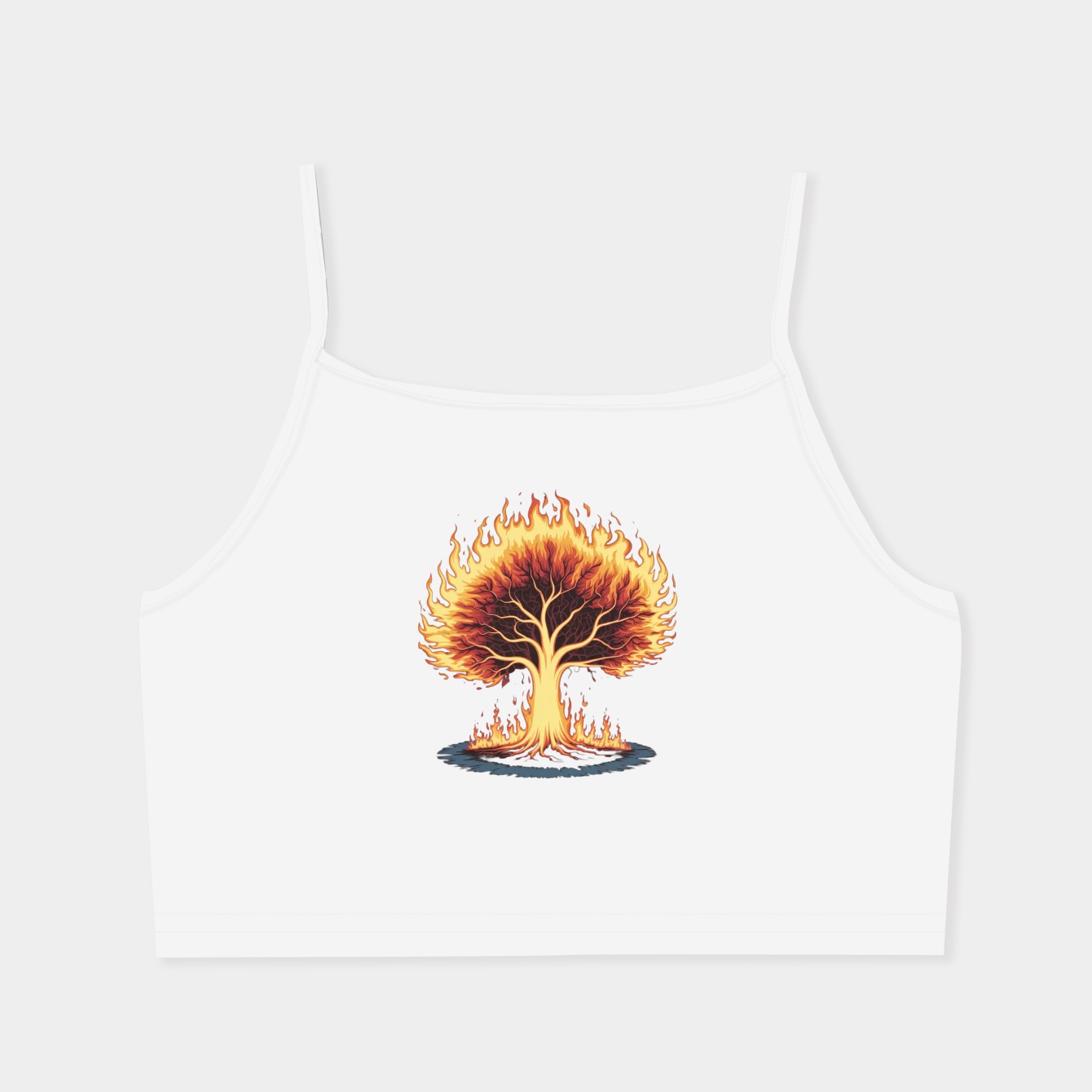 dark soul flame tree Women's  Spaghetti Strap Tank Top