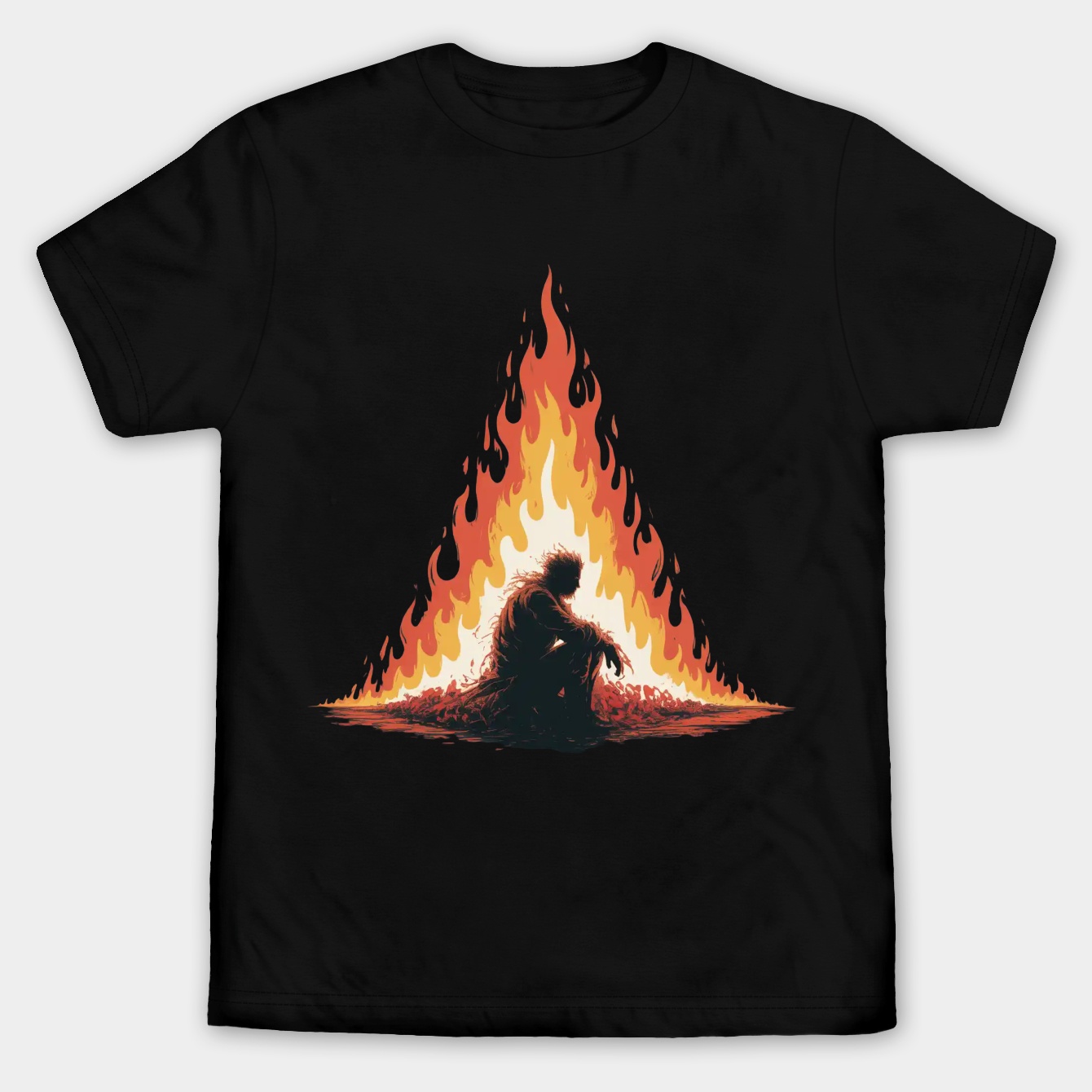 dark soul burning fire Men's Big & Tall T-shirt