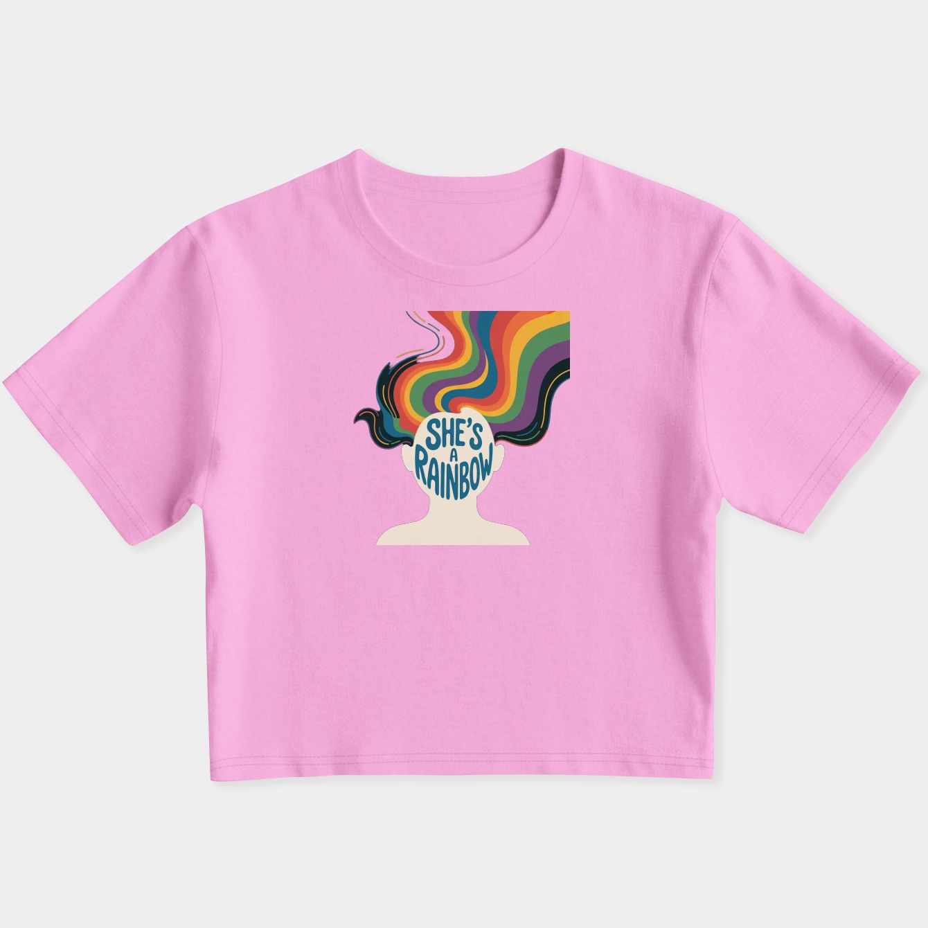 She_s a Rainbow Women's Slim Fit Baby Tee