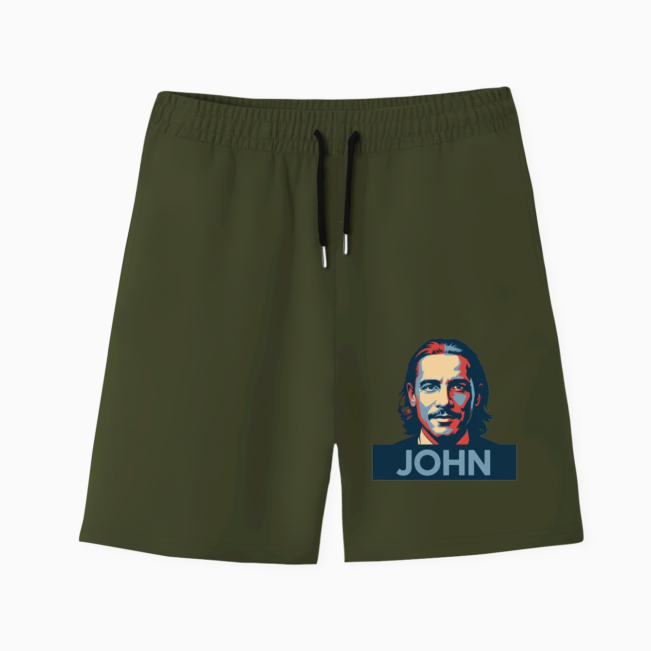 John Pop Art Portrait Poster Men's Quick-Dry Athletic Shorts