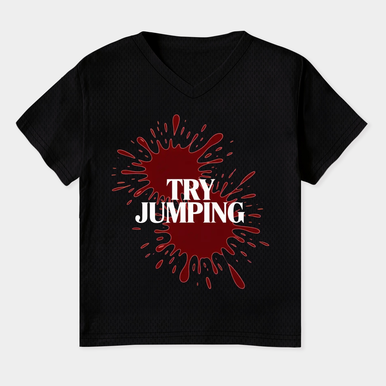 Try jumping Women's Plus Size V-Neck T-Shirt
