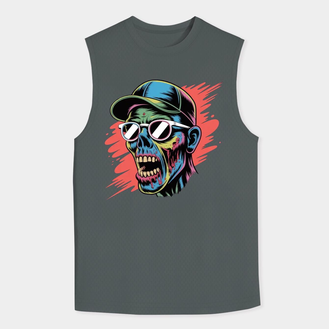 Retro zombie with neon vibes