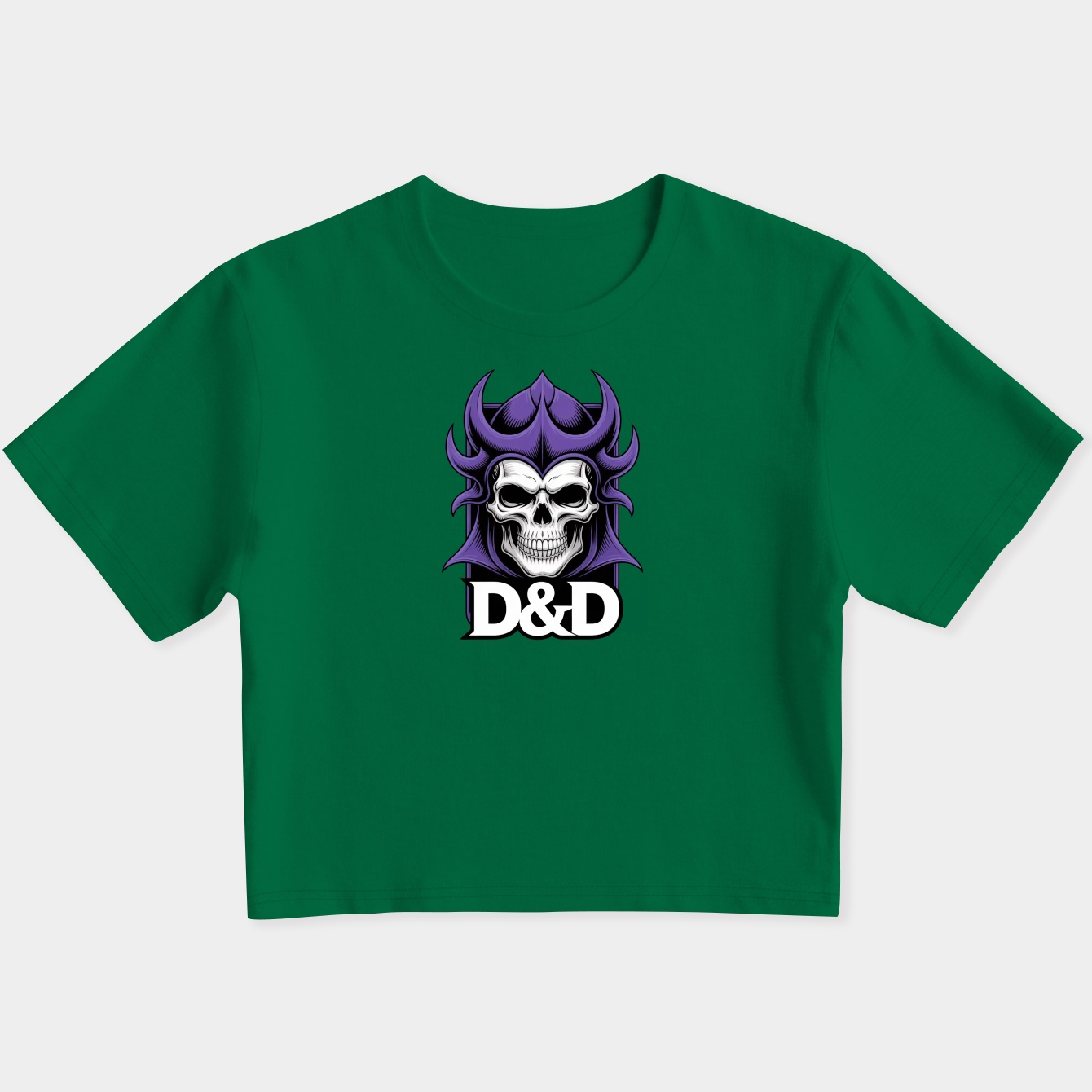 D&D Lich Black Print Women's Slim Fit Baby Tee