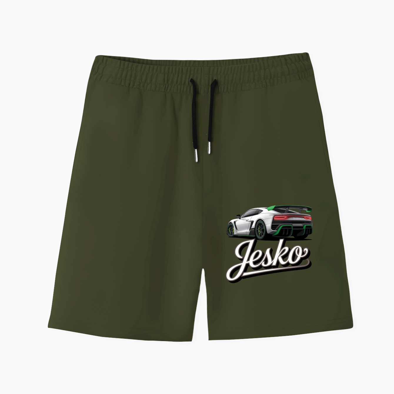Jesko Hypercar Rear View Men's Quick-Dry Athletic Shorts