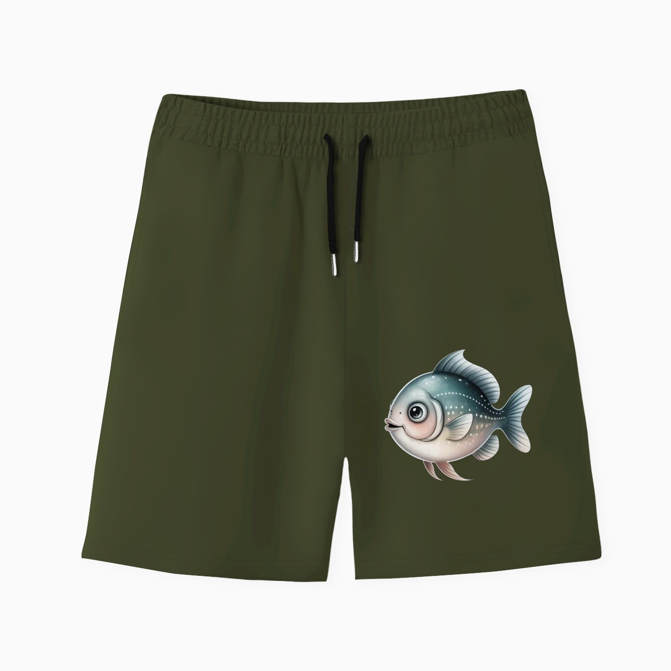 CuteFish Underwater Creature Men's Quick-Dry Athletic Shorts
