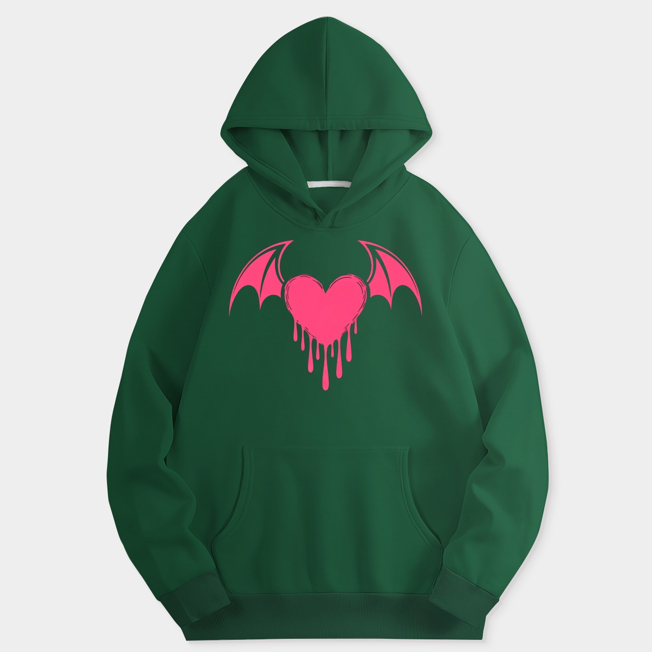 Pink Heart With Bat Wings