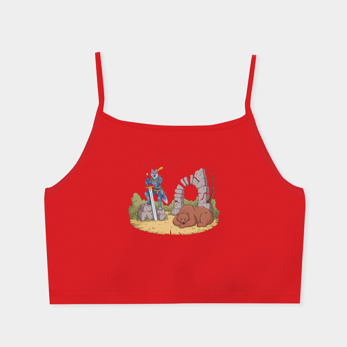 Blaidd The Half Wolf And Bear Women's  Spaghetti Strap Tank Top