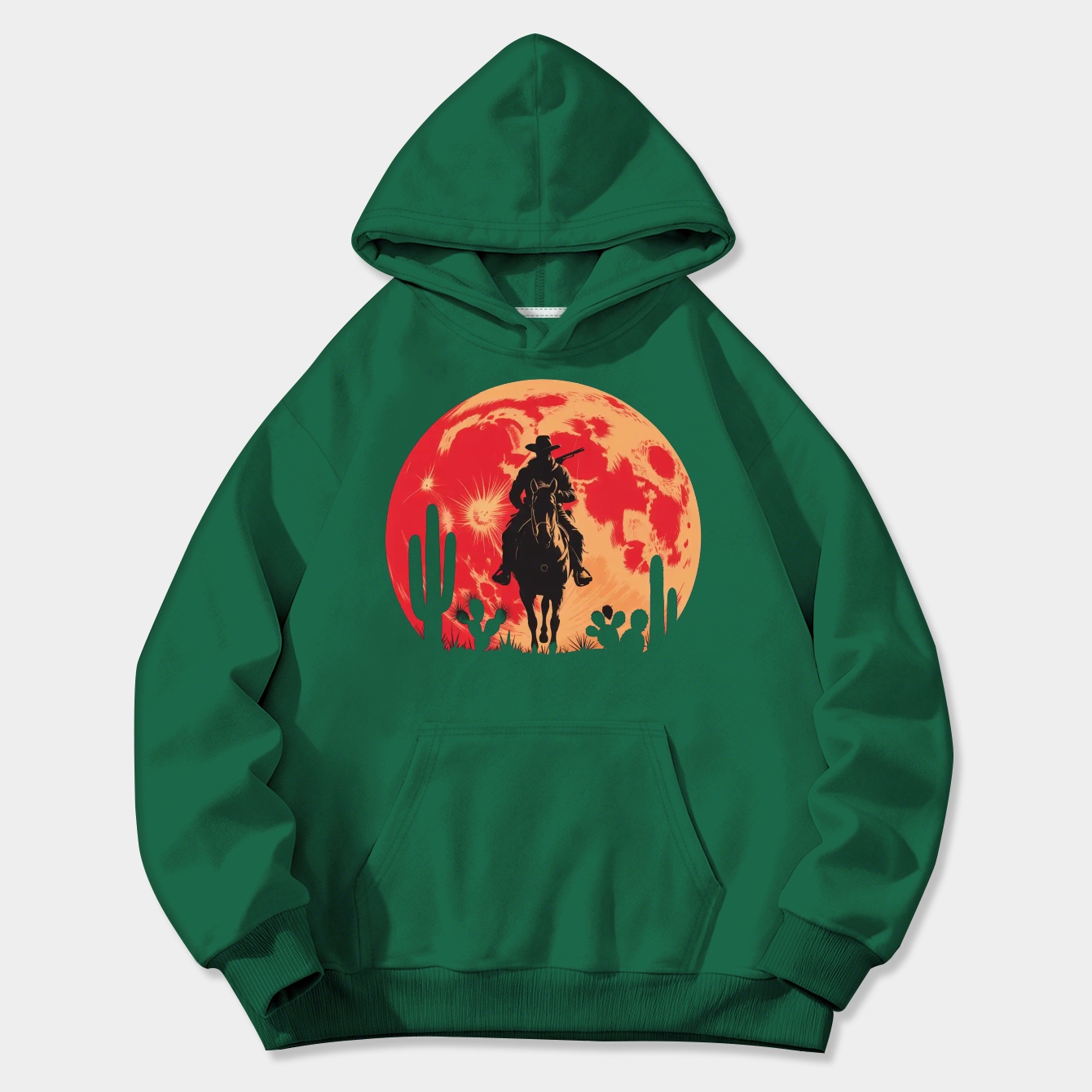 red moon Women's Plus Size Hoodie