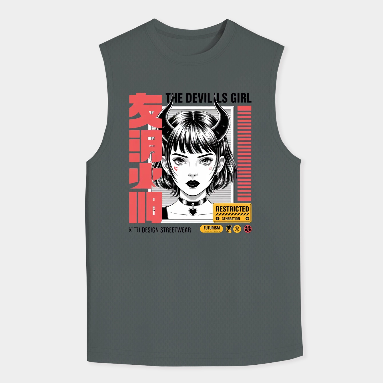 THE DEVILS GIRL Men's Big & Tall Tank Top