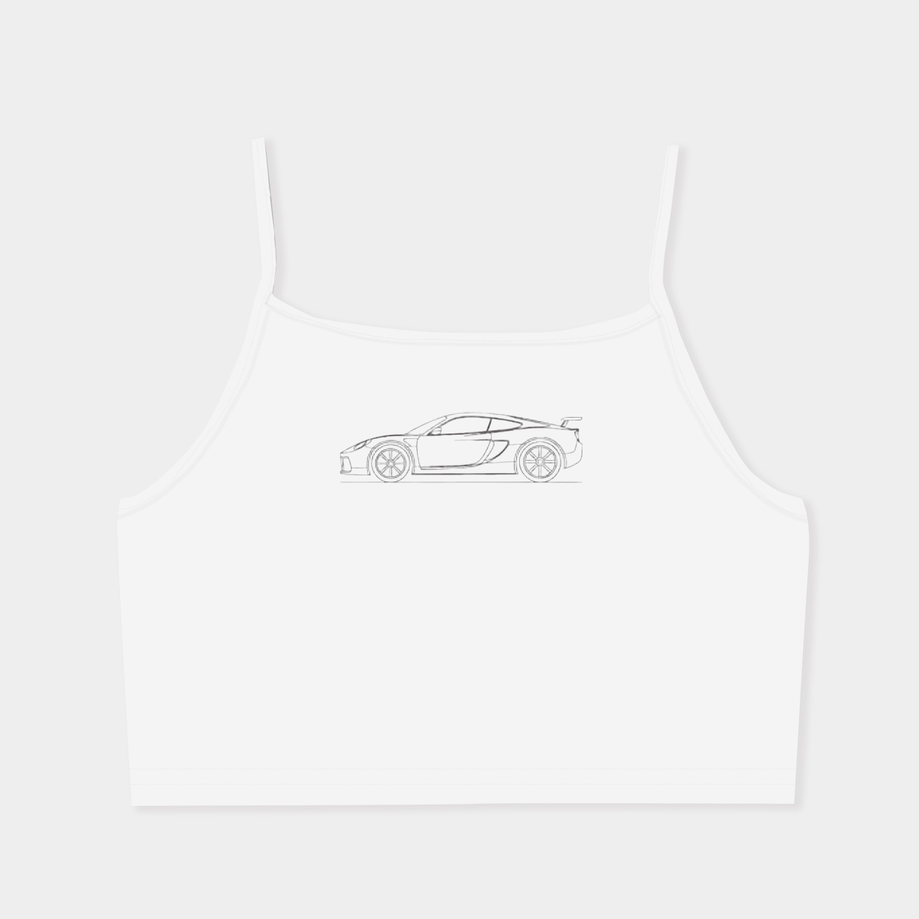 Eclipse B Car Outline Design Women's  Spaghetti Strap Tank Top