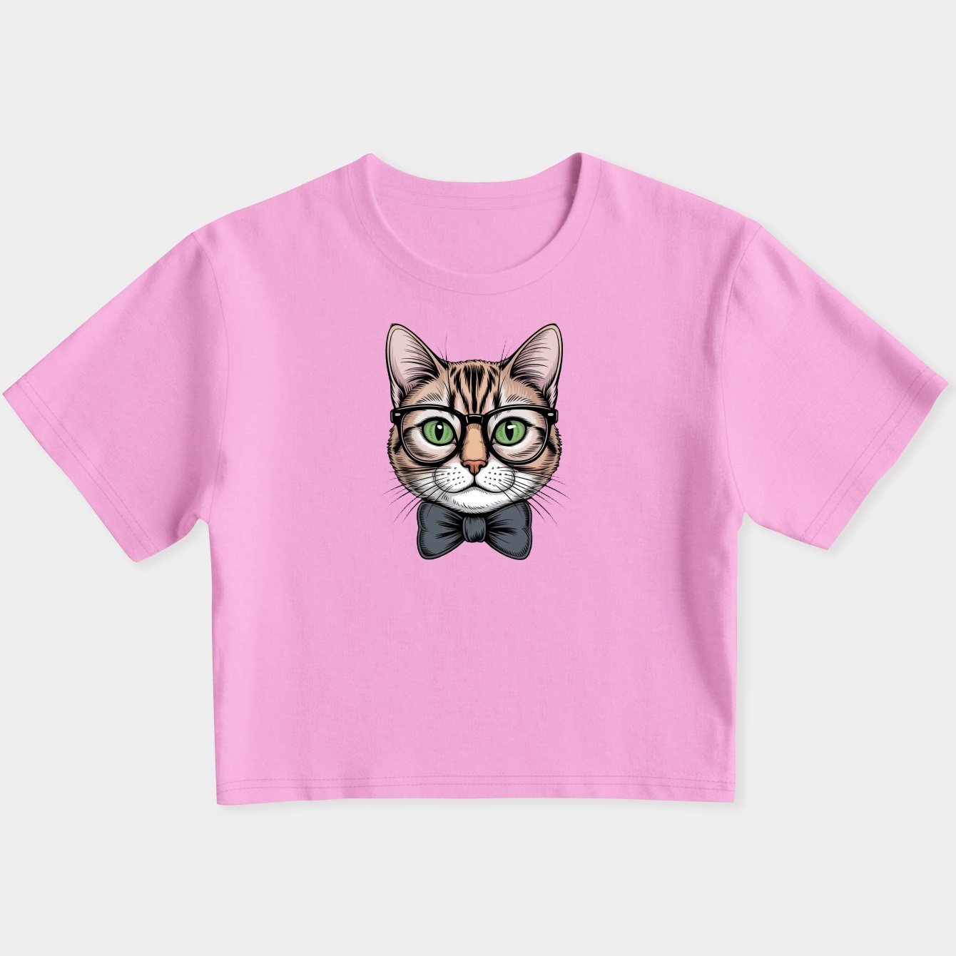 cat Women's Slim Fit Baby Tee