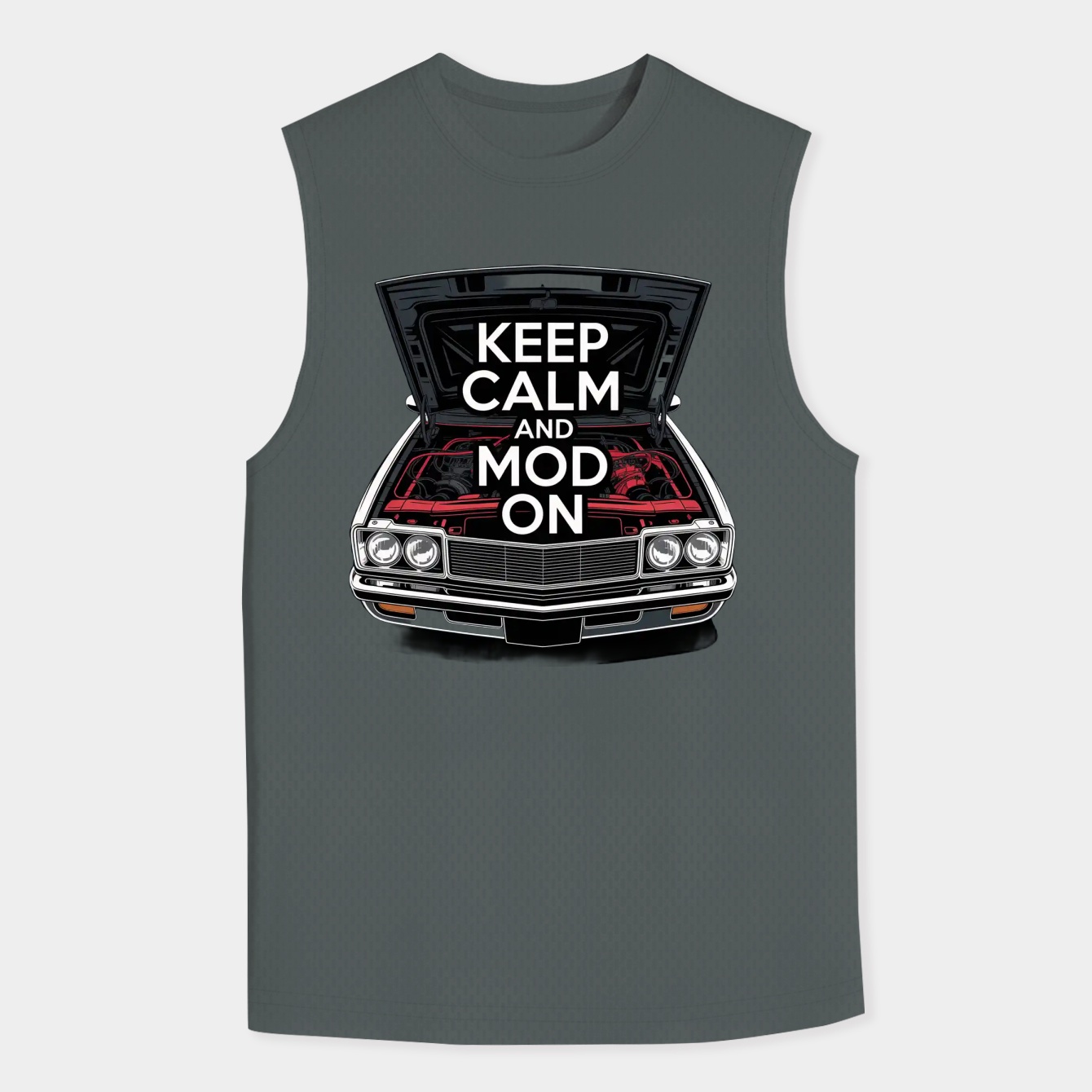 Keep Calm and Mod on Men's Big & Tall Tank Top