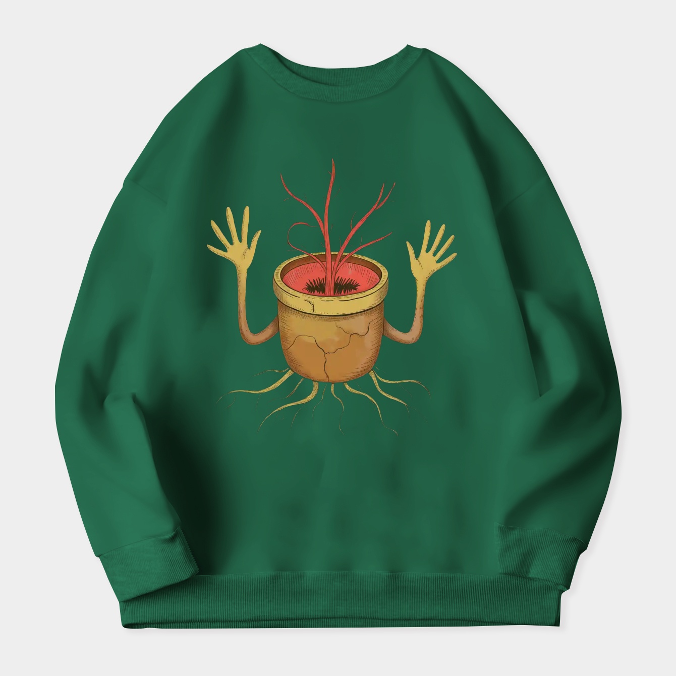 Pot Boy Creature Design Women's Plus Size Sweatshirt