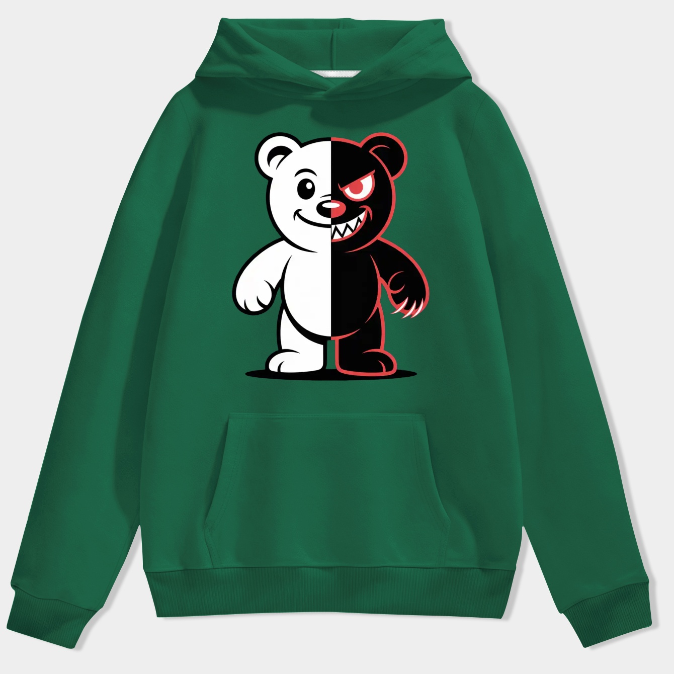 Monokuma Bear Split Design Men's Hoodie