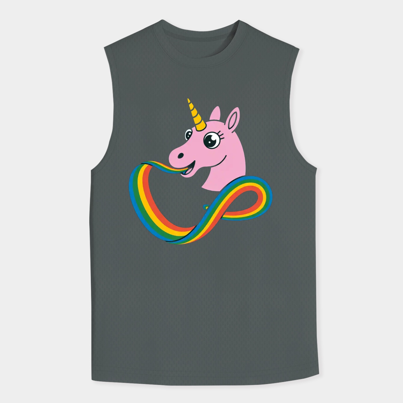 Jake's Mug Rainbow Design Men's Big & Tall Tank Top