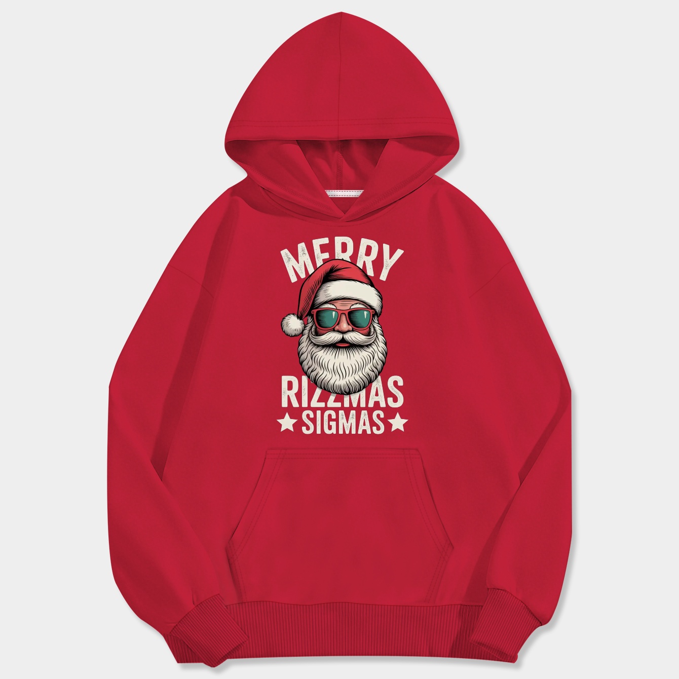 Merry Rizzmas Sigmas Funny Santa X-Mas Christmas Santa Claus Men's Big & Tall Hoodie