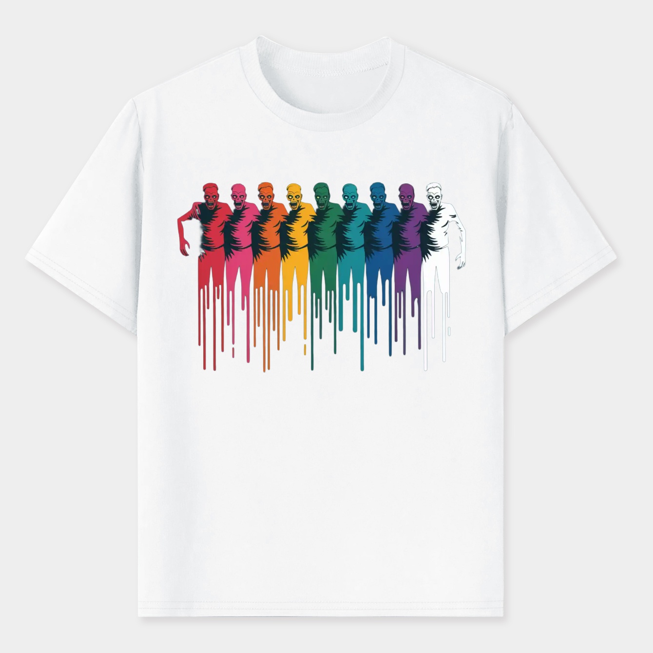 Rainbow Zombie Shuffle: Version Two Men's T-Shirt