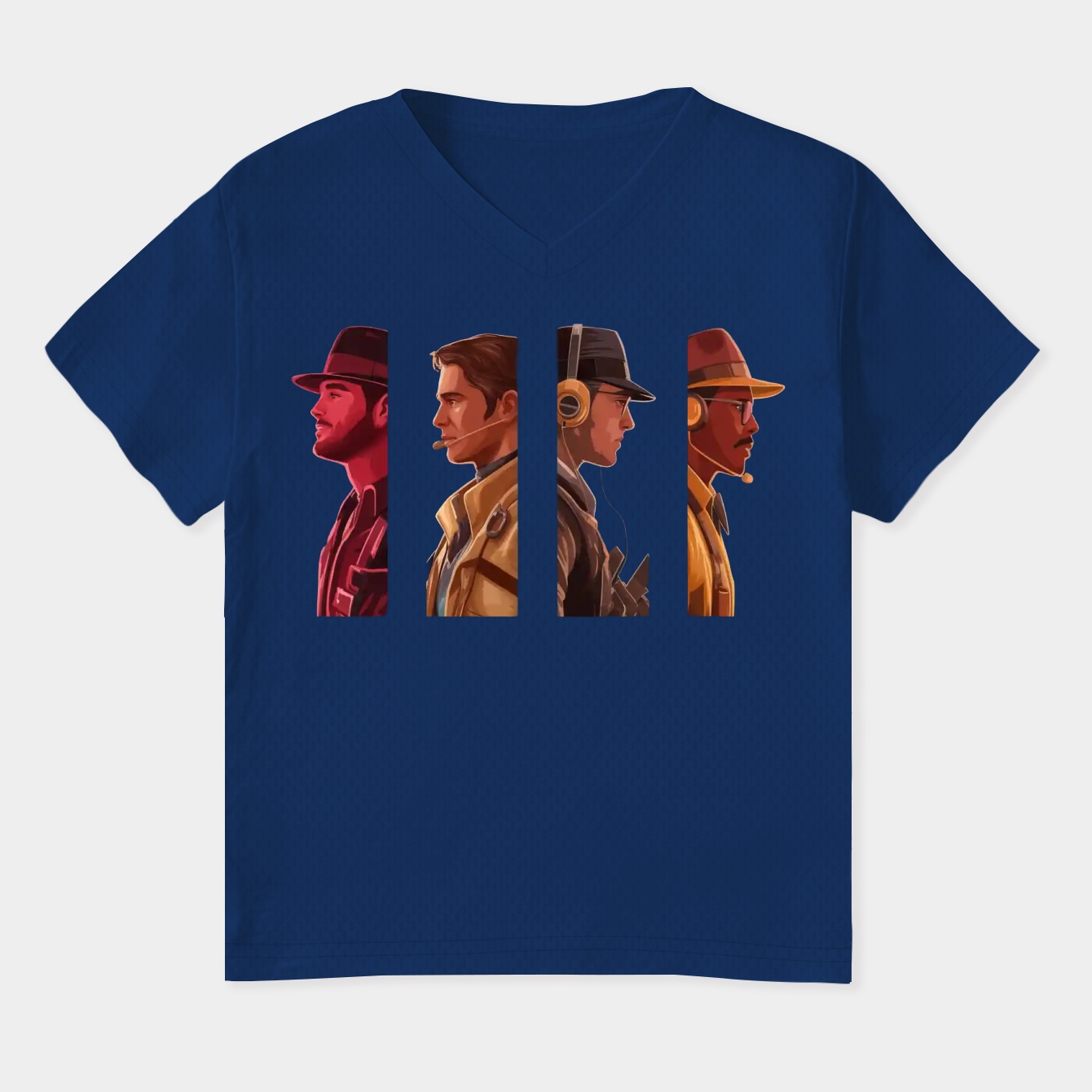 Team Fortress 2 Dramatic Class Silhouettes Women's Plus Size V-Neck T-Shirt