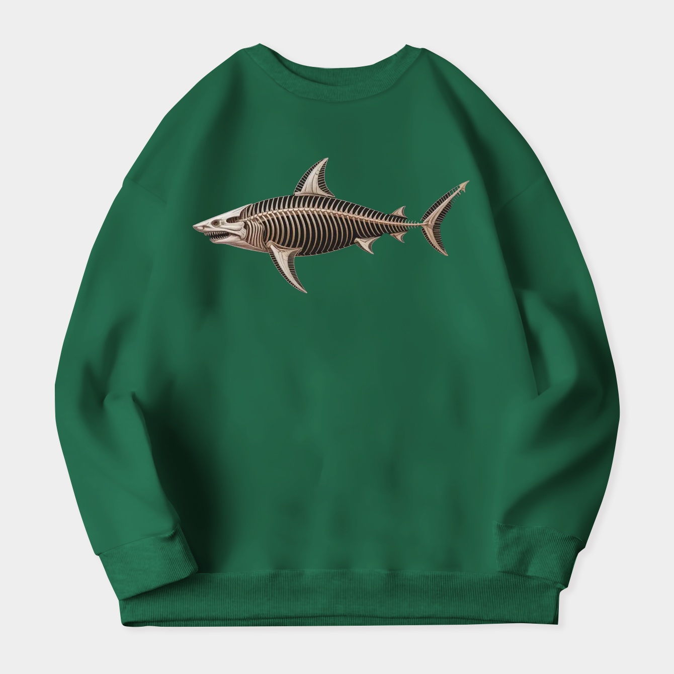 Bone Shark Skeleton Design Women's Plus Size Sweatshirt