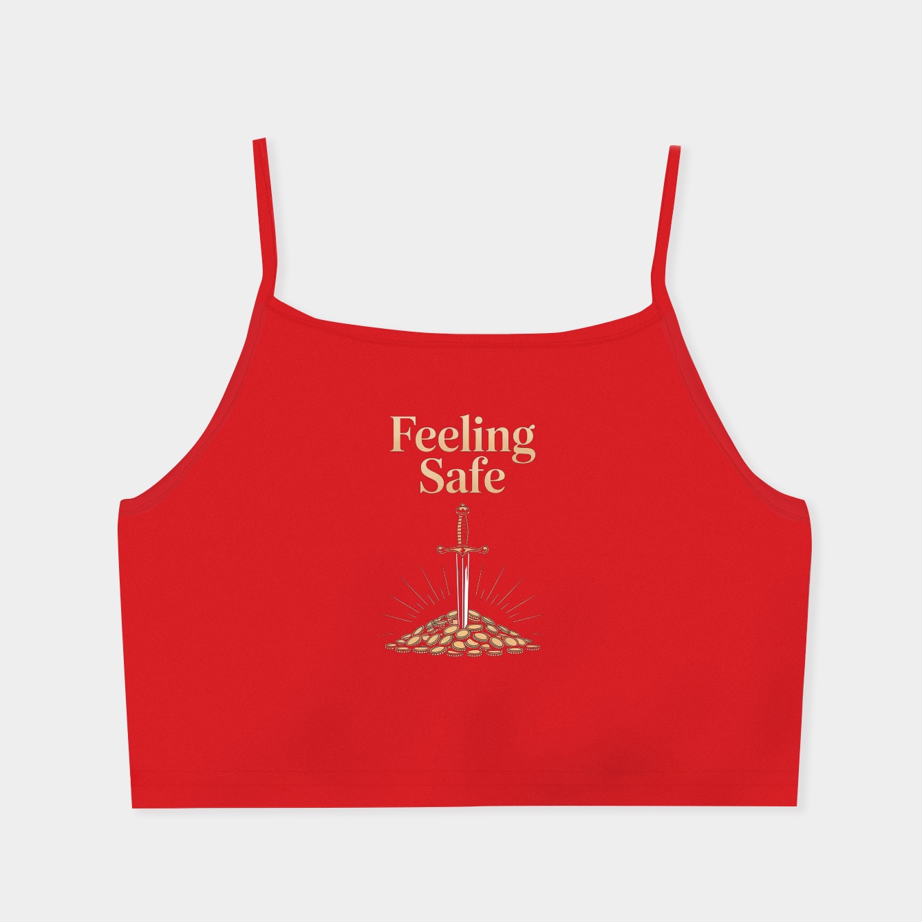 Feeling safe Women's  Spaghetti Strap Tank Top