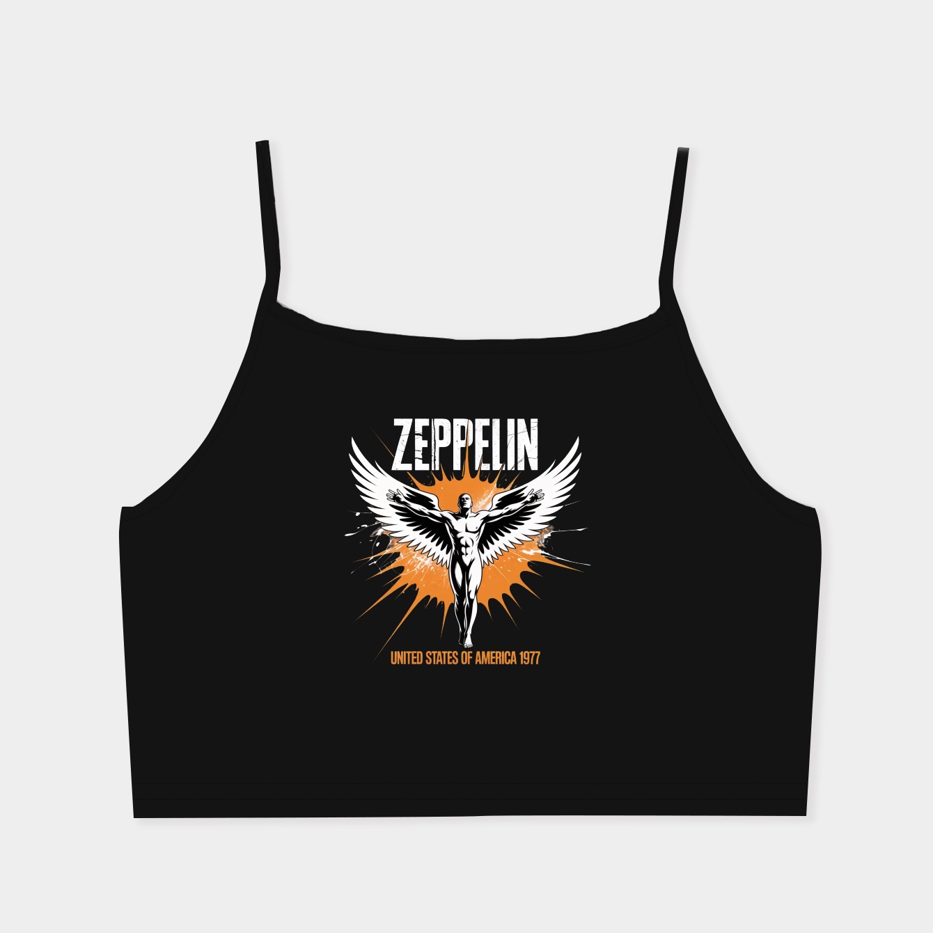 Zeppelin Orange Splash Women's  Spaghetti Strap Tank Top