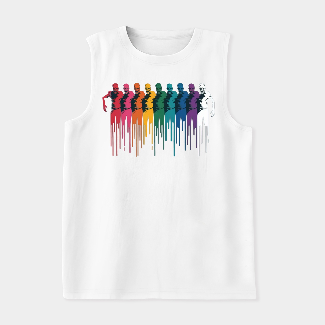 Rainbow Zombie Shuffle: Version Two Women's Soft Tank Top