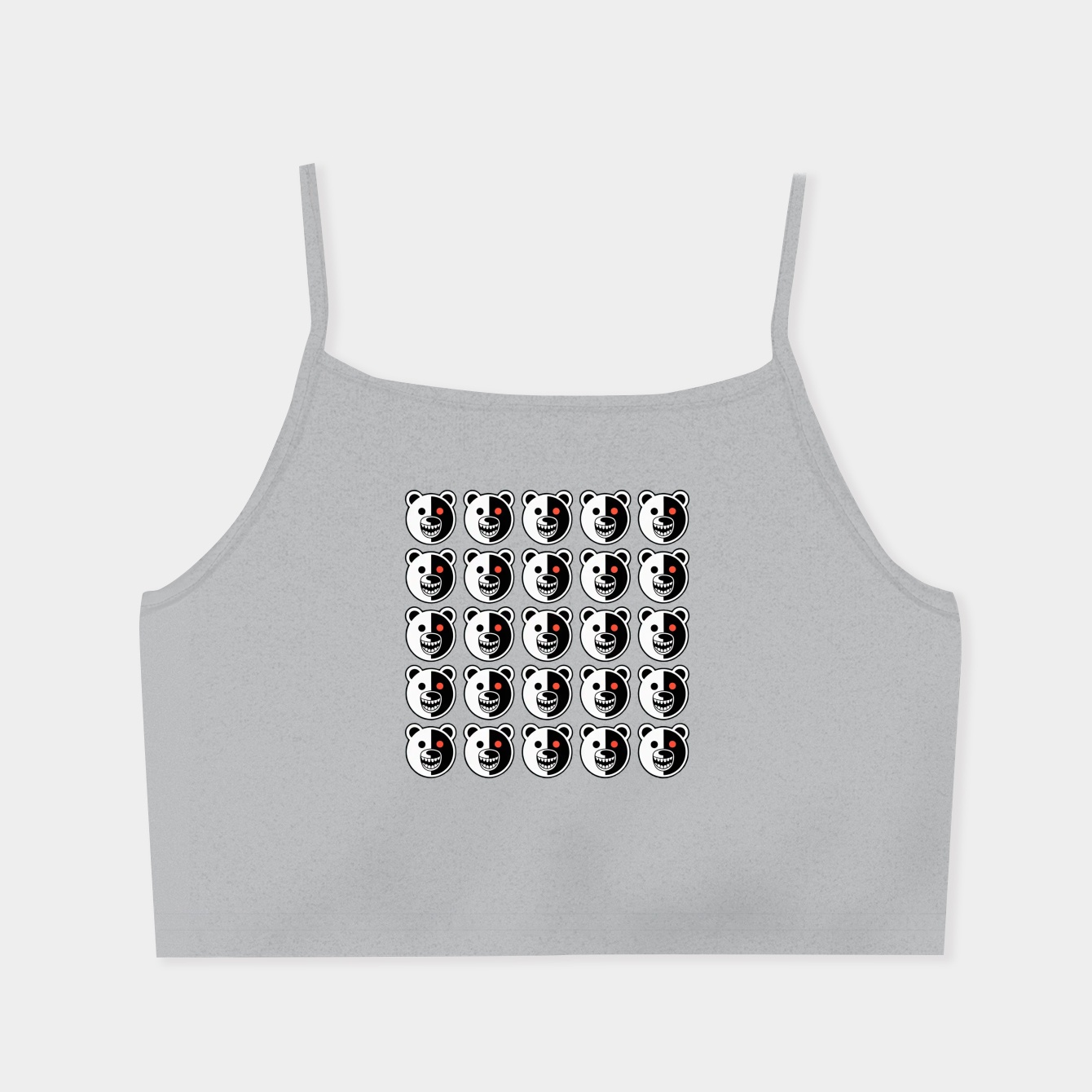 Monokuma Bear Face Pattern Women's Spaghetti Strap Tank Top